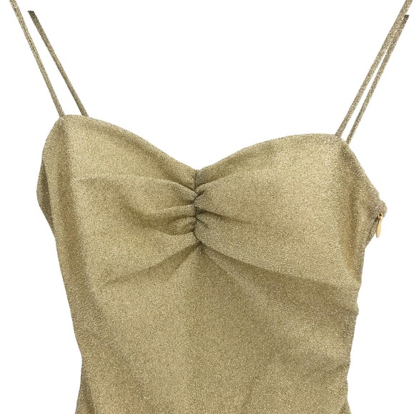 By The Way NEW Womens Size XXS Aran Gold Metallic Body-Con Mini Dress Revolve - Picture 2 of 7